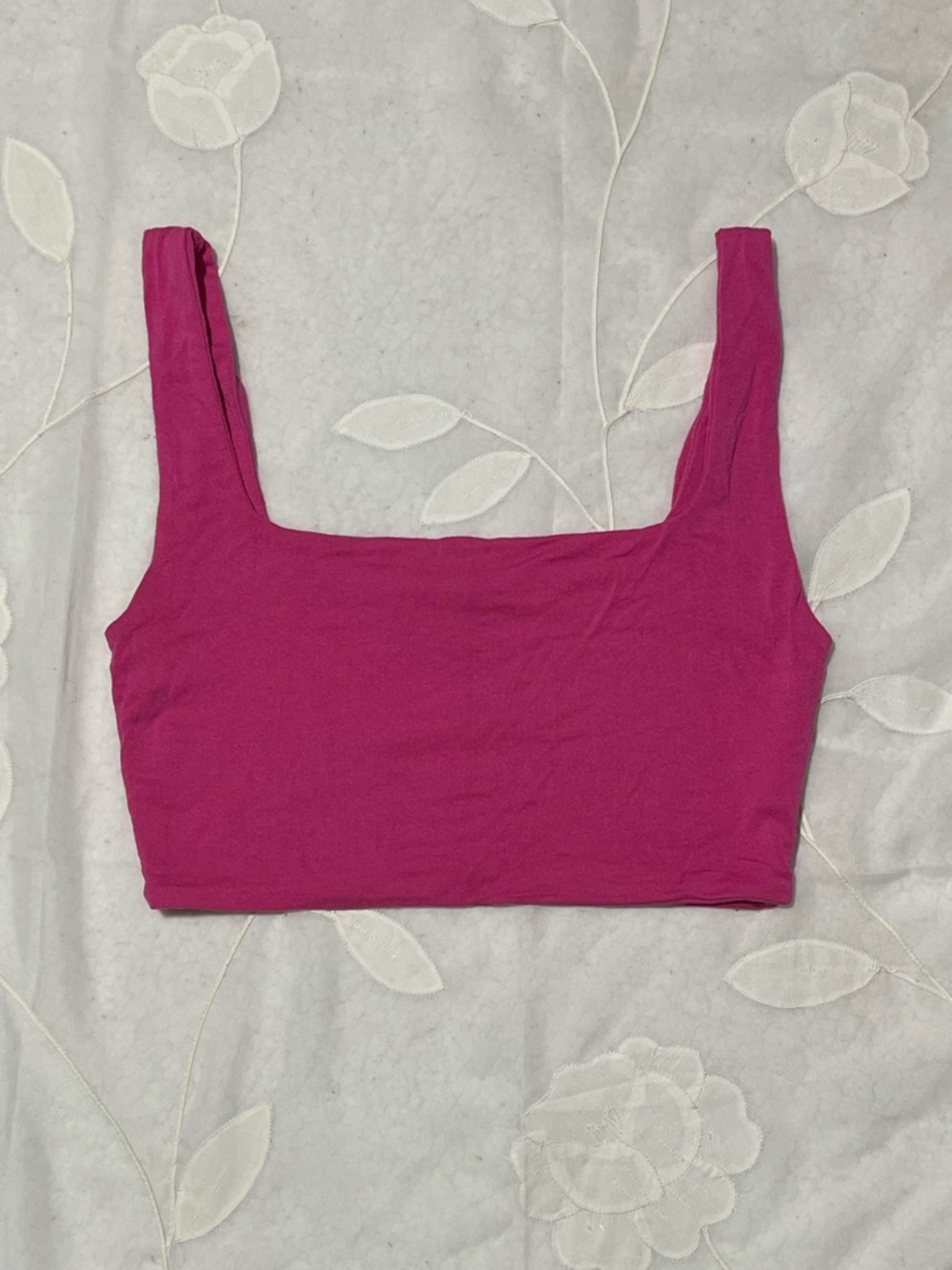 naked wardrobe Square Neck Crop Tank - Magenta